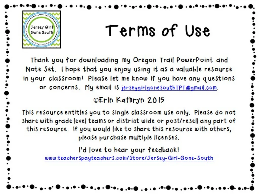 Oregon Trail PowerPoint & Notes © Erin Kathryn - slide 10 of 11