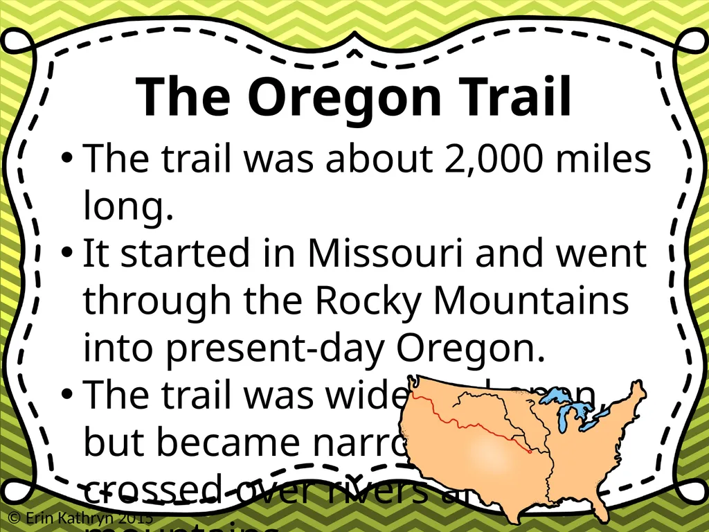 Oregon Trail PowerPoint & Notes © Erin Kathryn - slide 3 of 11