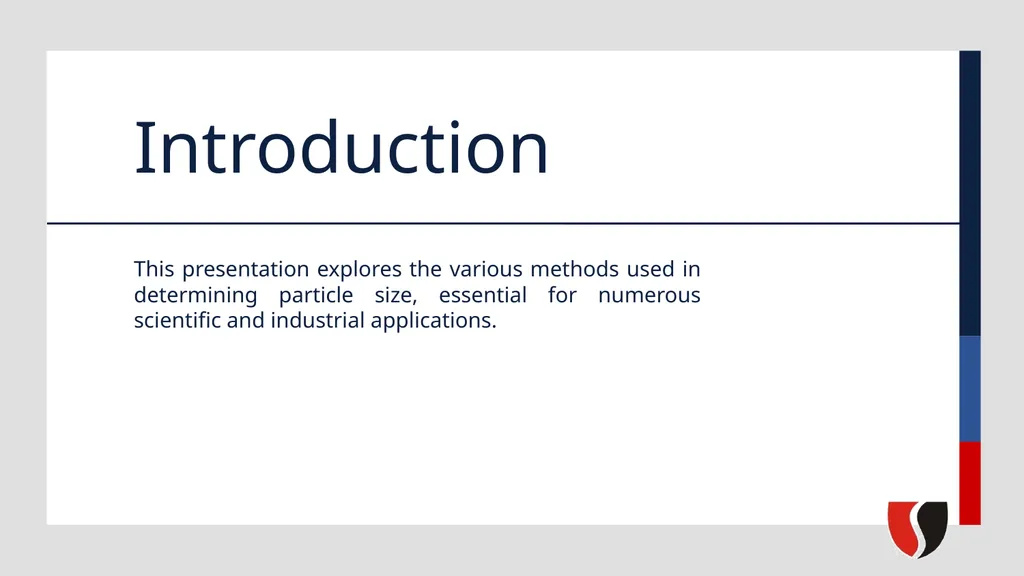 Particle Size Analysis By., DEEPTHI KODAM - slide 2 of 7