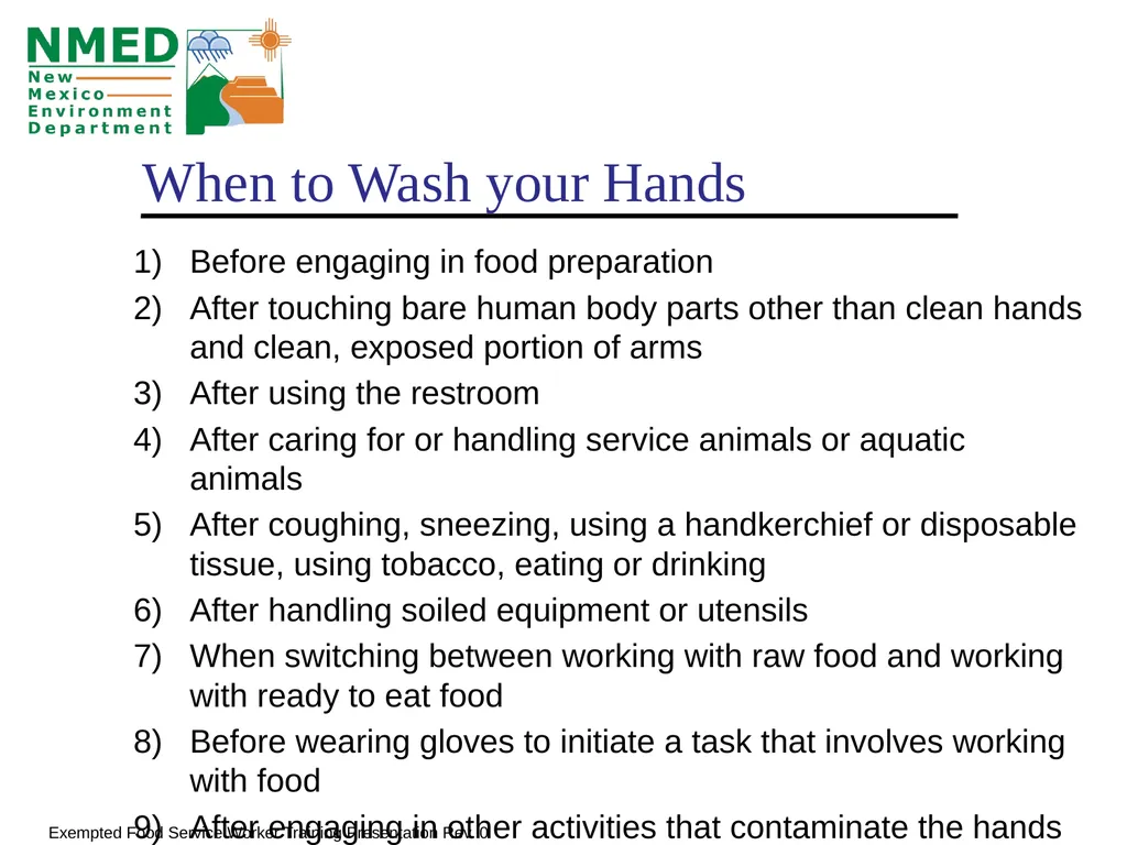 Food Handler Training For Exempted Food Service - slide 15 of 39
