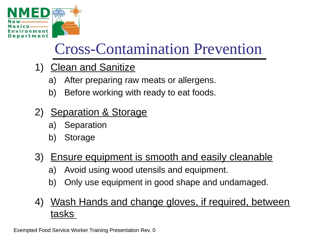 Food Handler Training For Exempted Food Service - slide 21 of 39