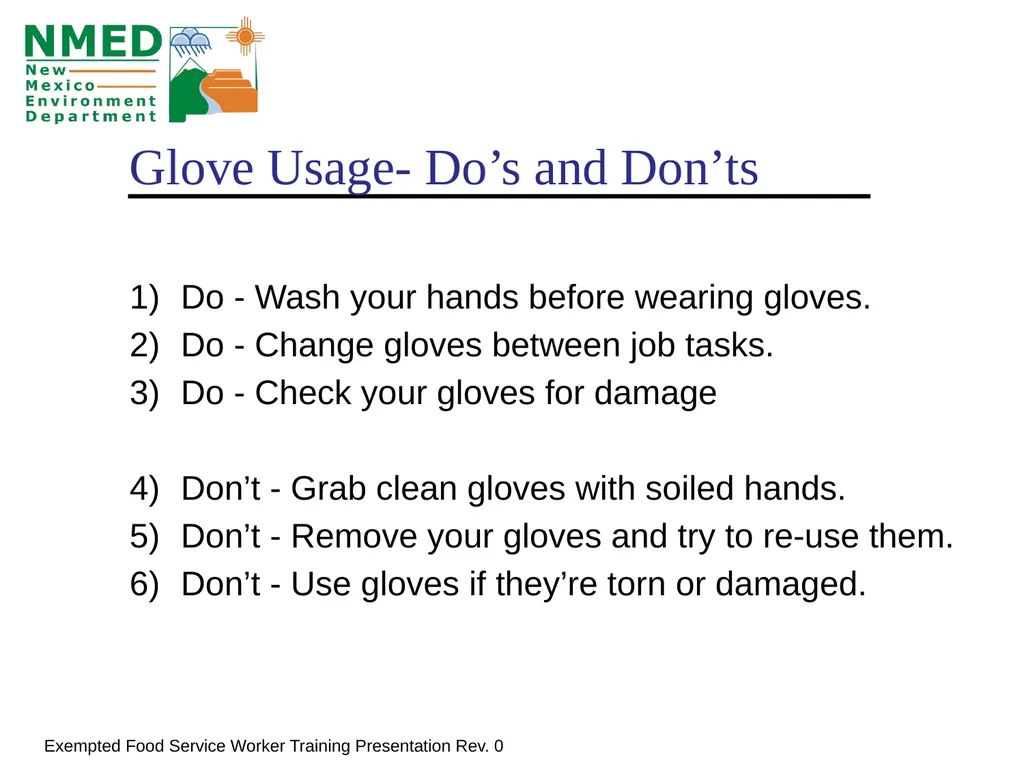 Food Handler Training For Exempted Food Service - slide 18 of 39
