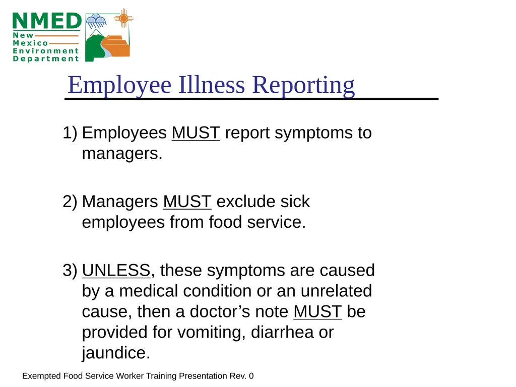 Food Handler Training For Exempted Food Service - slide 10 of 39