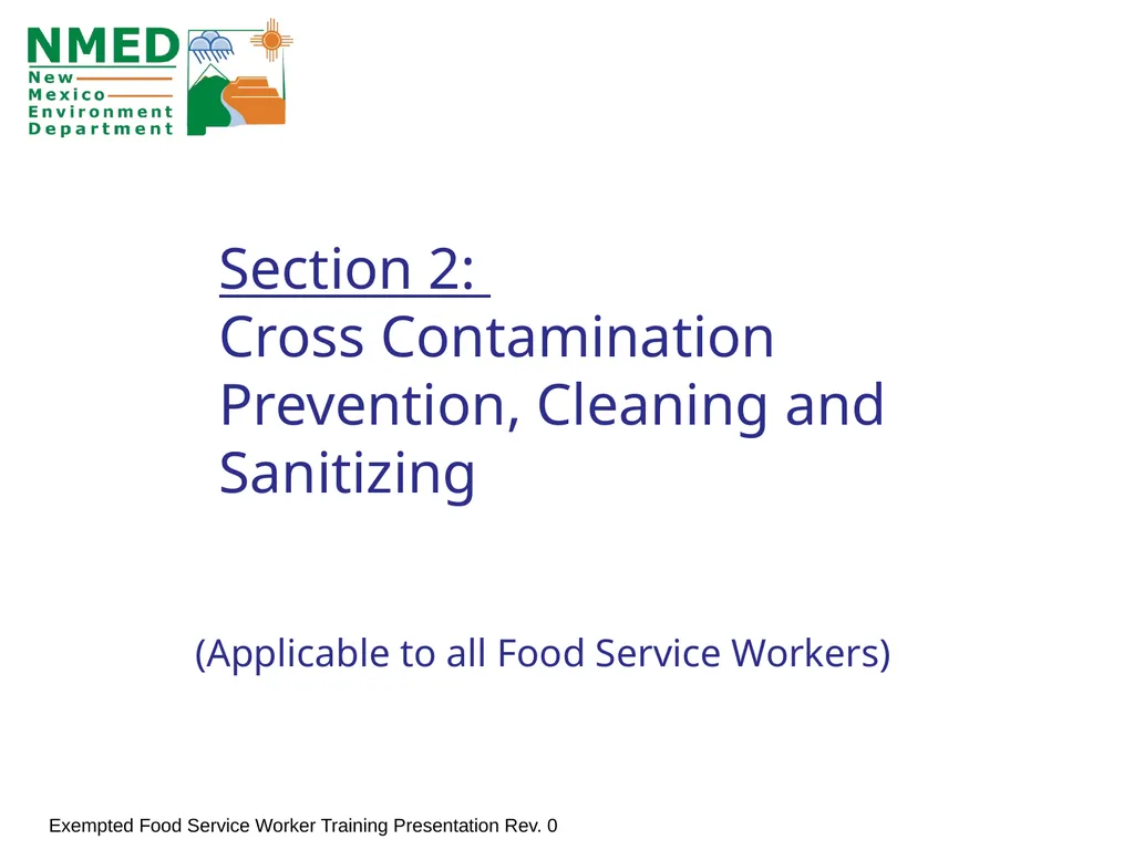 Food Handler Training For Exempted Food Service - slide 20 of 39