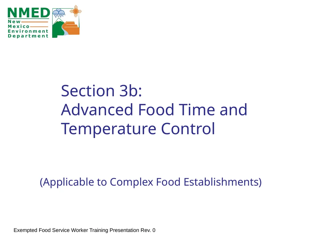 Food Handler Training For Exempted Food Service - slide 34 of 39