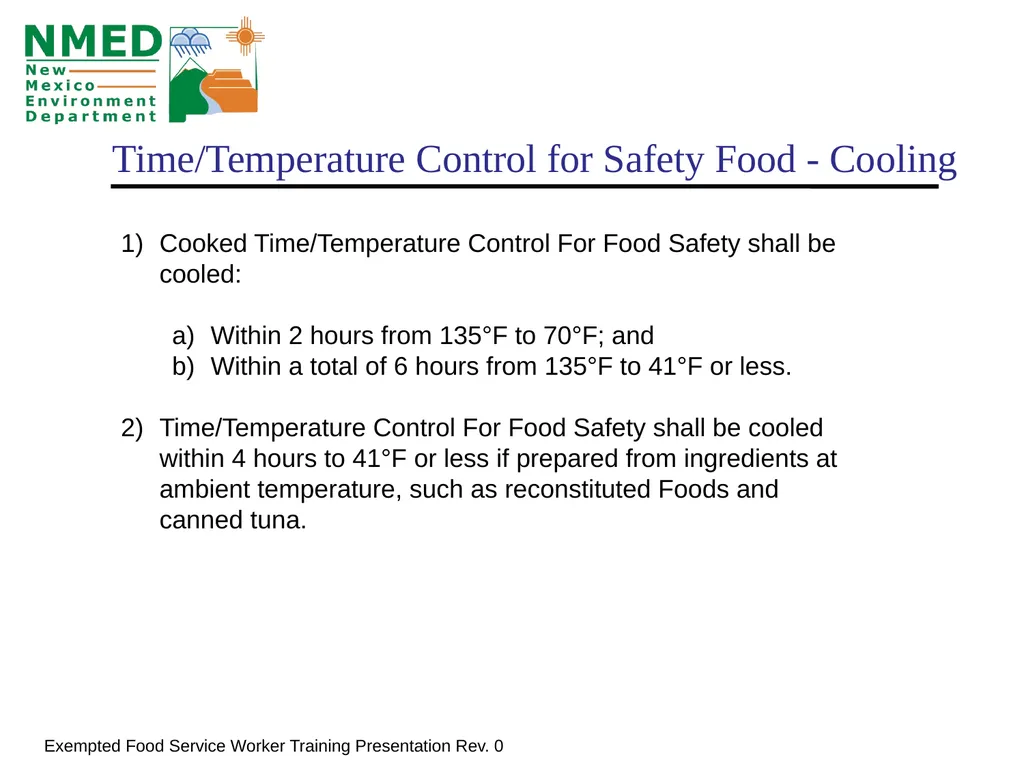 Food Handler Training For Exempted Food Service - slide 35 of 39