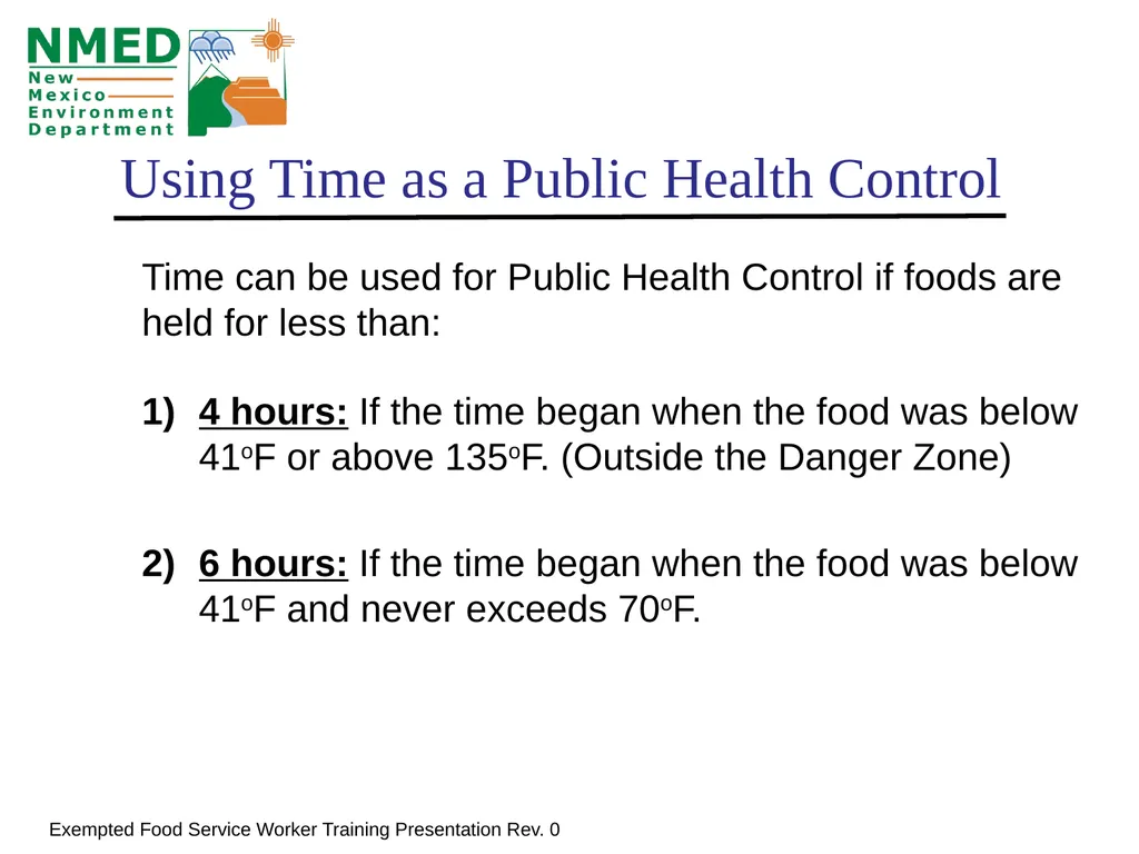 Food Handler Training For Exempted Food Service - slide 31 of 39