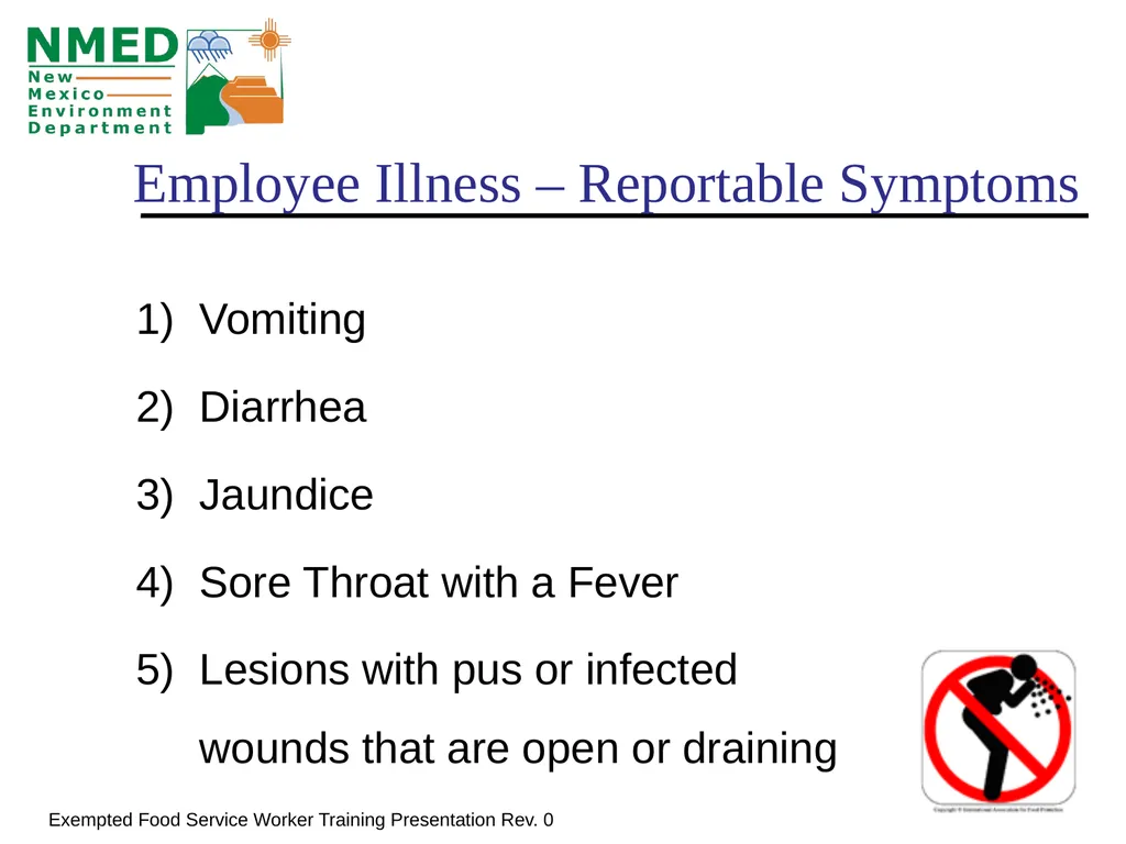 Food Handler Training For Exempted Food Service - slide 11 of 39