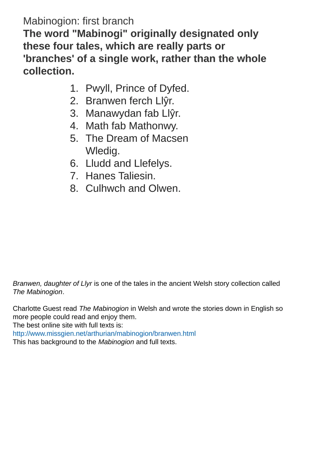 Wales is famous for having old legends and - slide 16 of 42