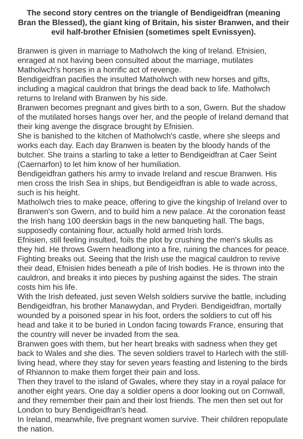 Wales is famous for having old legends and - slide 19 of 42
