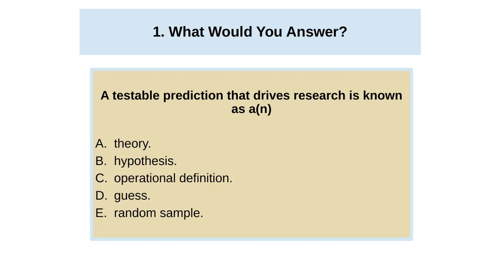 Unit 2 Research Methods: Thinking Critically With - slide 30 of 167