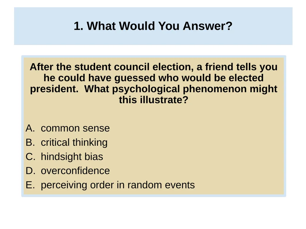 Unit 2 Research Methods: Thinking Critically With - slide 11 of 22
