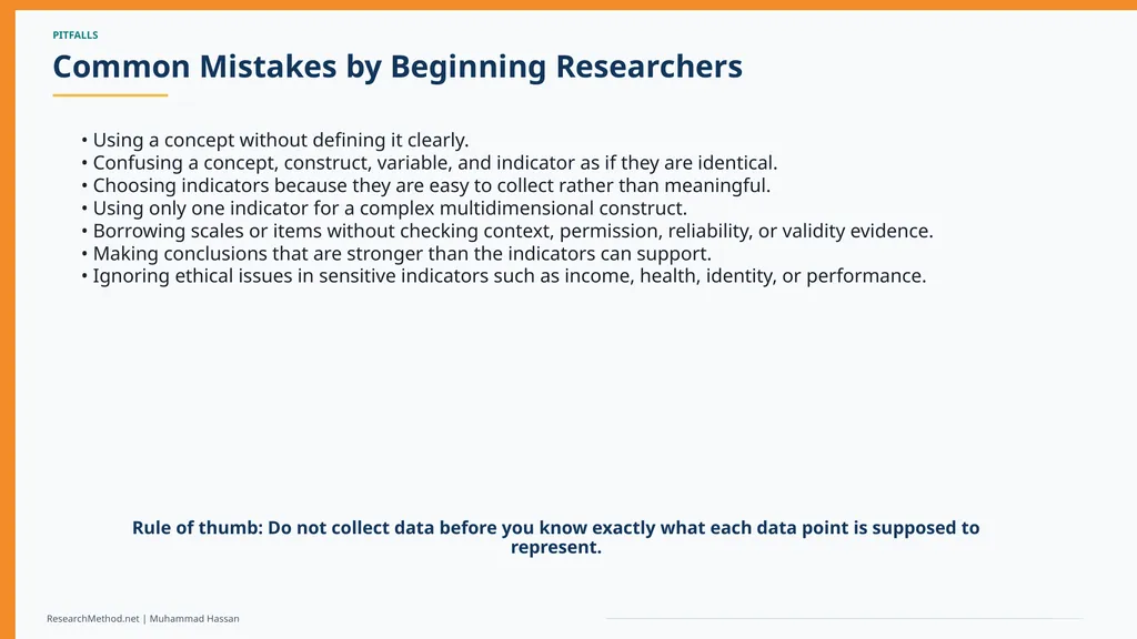 Concepts, Constructs and Indicators in Research A - slide 25 of 35
