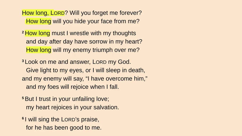 Honest Prayer 1 John 1:8-9 Psalm 13 Honest Prayer - slide 17 of 23