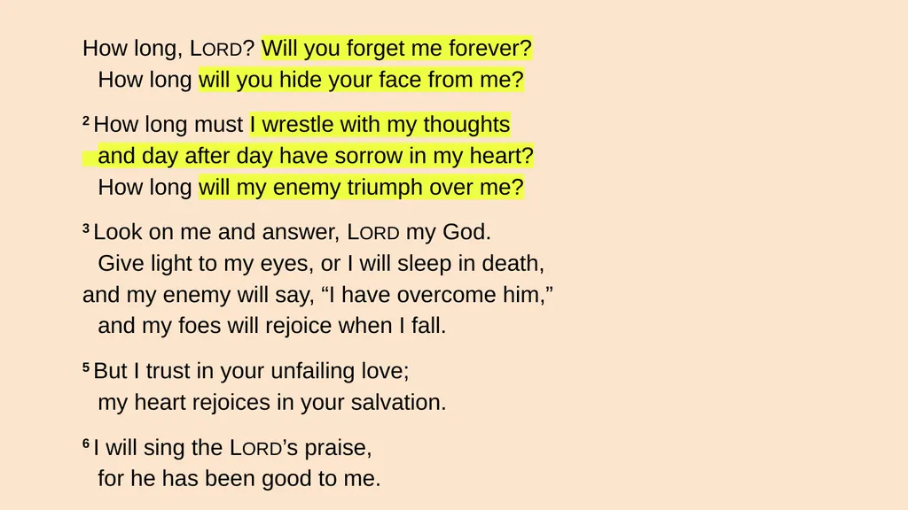 Honest Prayer 1 John 1:8-9 Psalm 13 Honest Prayer - slide 18 of 23