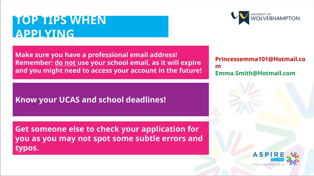 YEAR 13 SESSION 1: APPLYING TO UNIVERSITY SESSION - slide 14 of 28