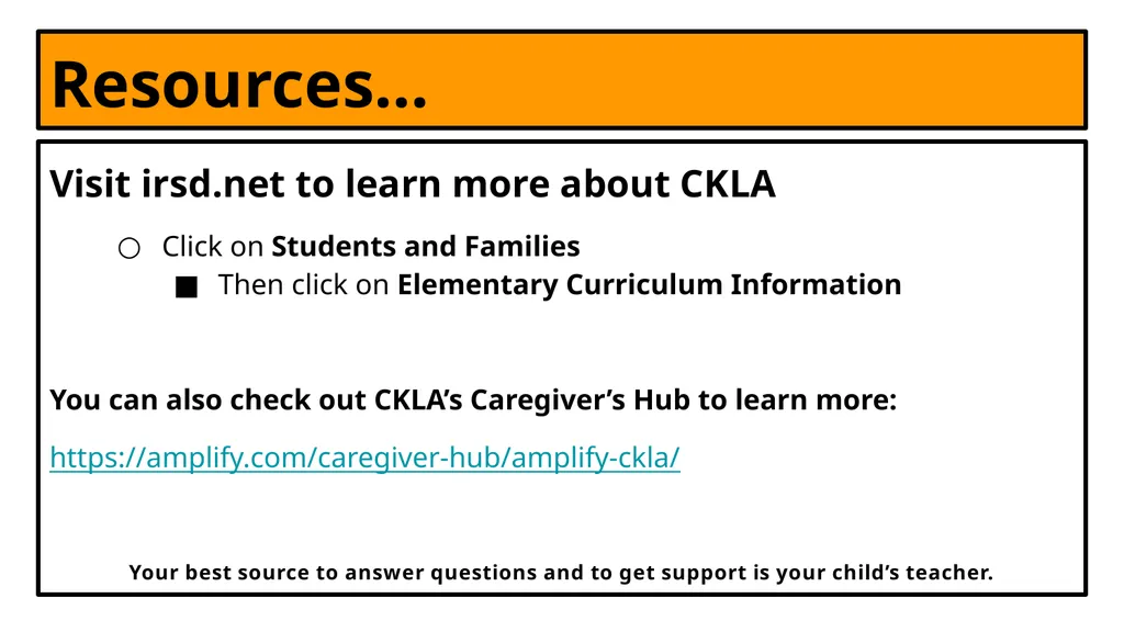 Core Knowledge Language Arts-CKLA Information for - slide 8 of 8