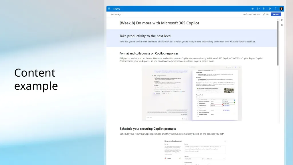 HOW MICROSOFT DOES IT Using Microsoft Viva Amplify - slide 11 of 11