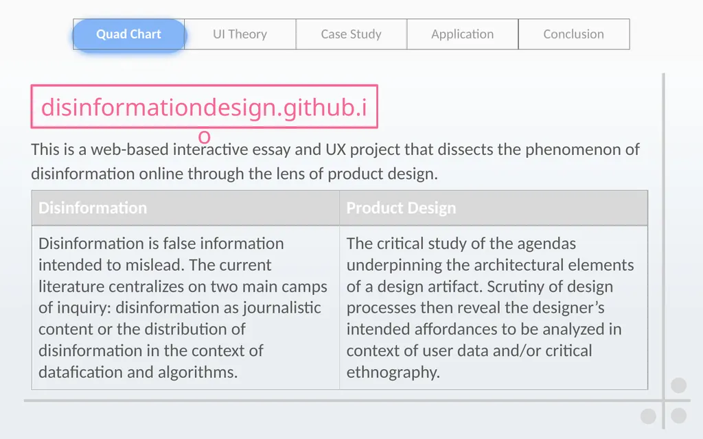 UI Design & Disinformation Miguel Gutierrez, IRI - slide 2 of 7