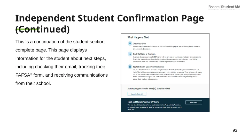2025–26 FAFSA® Overview October 2024 Dependent - slide 93 of 103