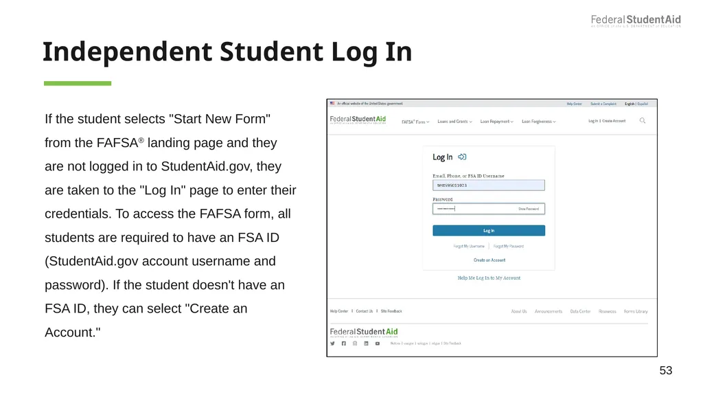 2025–26 FAFSA® Overview October 2024 Dependent - slide 53 of 103