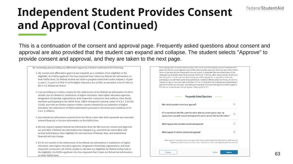 2025–26 FAFSA® Overview October 2024 Dependent - slide 63 of 103