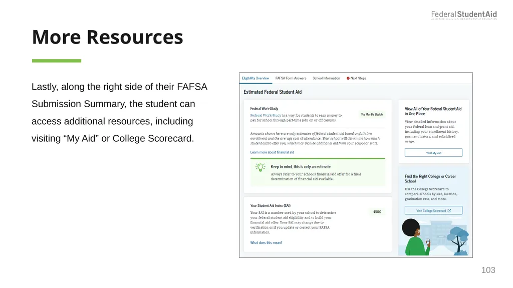 2025–26 FAFSA® Overview October 2024 Dependent - slide 103 of 103