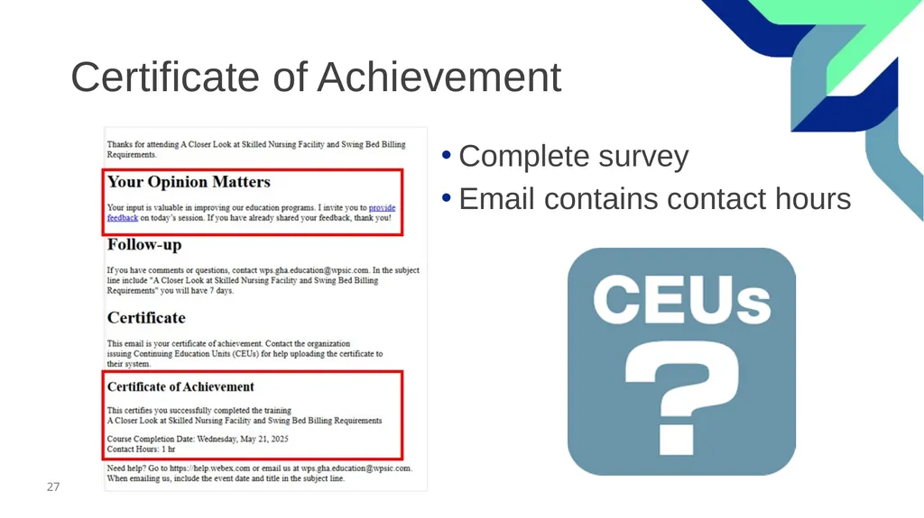 Audio Information The presenter started speaking - slide 27 of 30