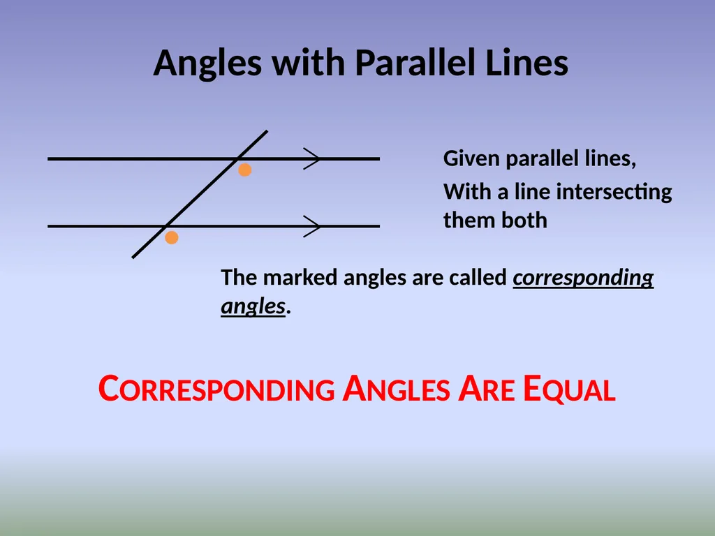 Parallel and Perpendicular Lines Objective: To be - slide 13 of 31