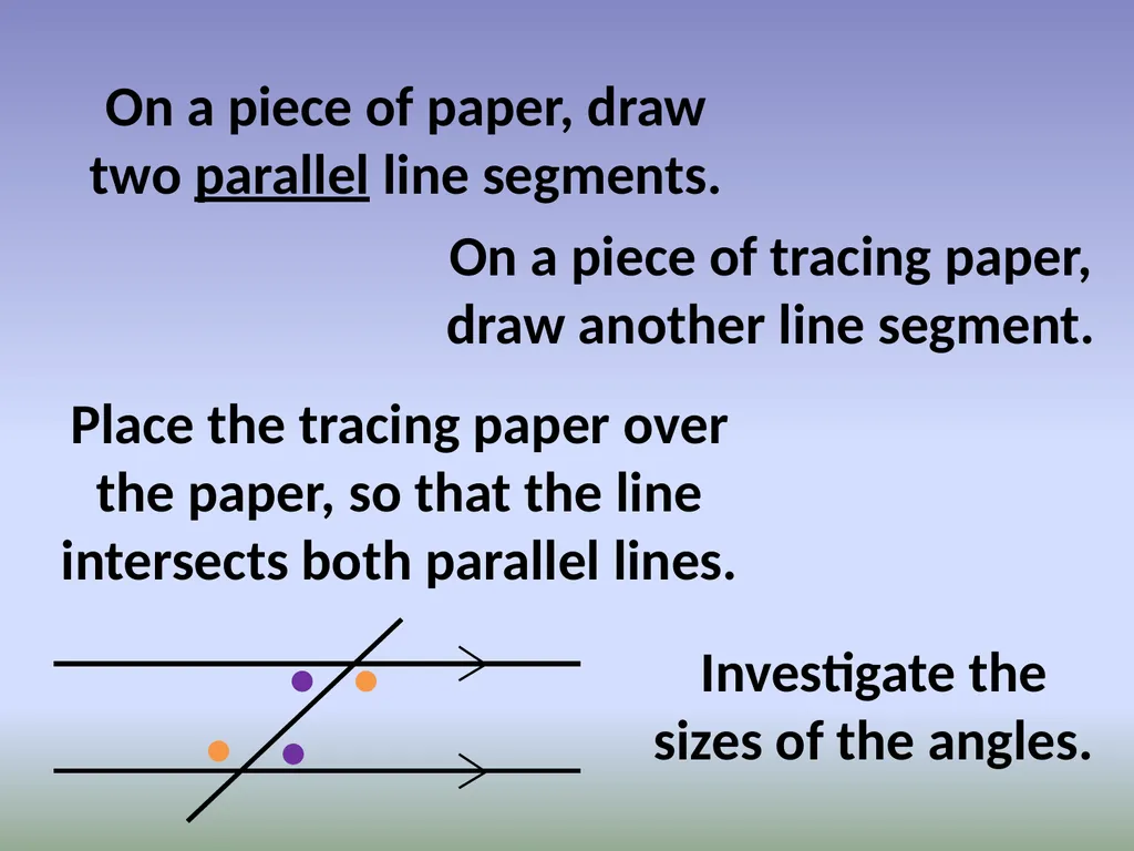 Parallel and Perpendicular Lines Objective: To be - slide 17 of 31