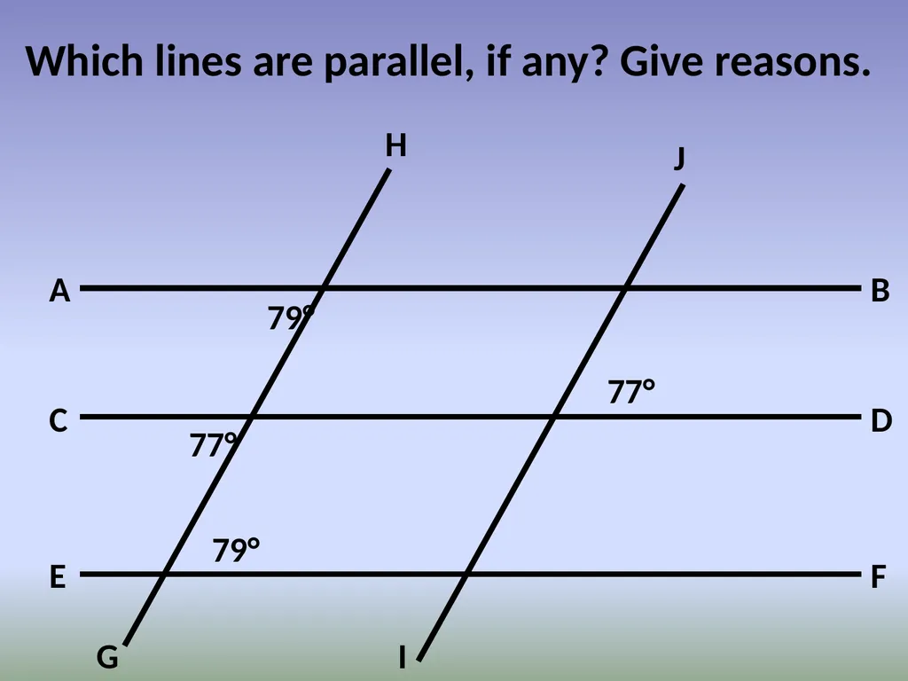 Parallel and Perpendicular Lines Objective: To be - slide 20 of 31