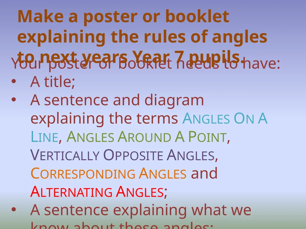 Parallel and Perpendicular Lines Objective: To be - slide 23 of 31