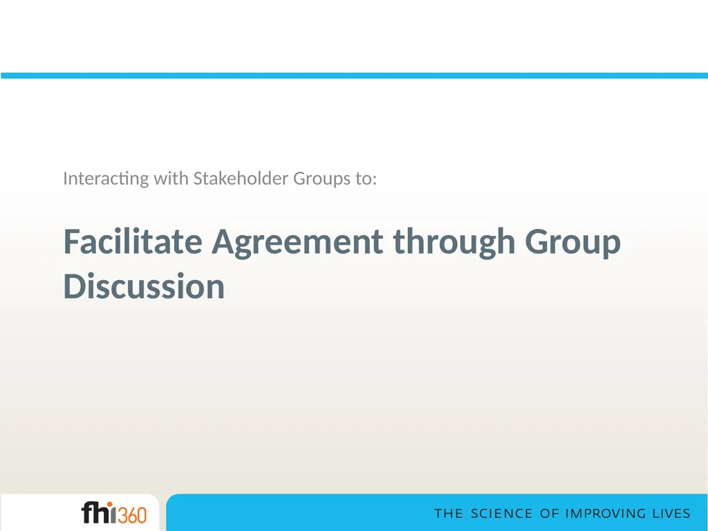 Stakeholder Engagement— Toolkit Orientation and - slide 28 of 33