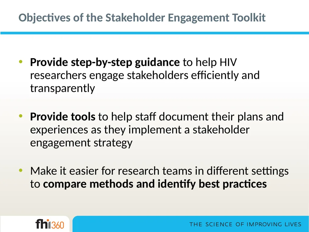 Stakeholder Engagement— Toolkit Orientation and - slide 5 of 33