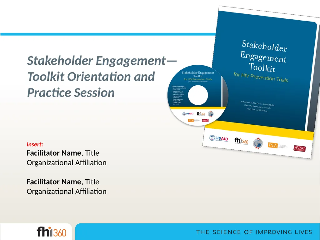 Stakeholder Engagement— Toolkit Orientation and - slide 1 of 33