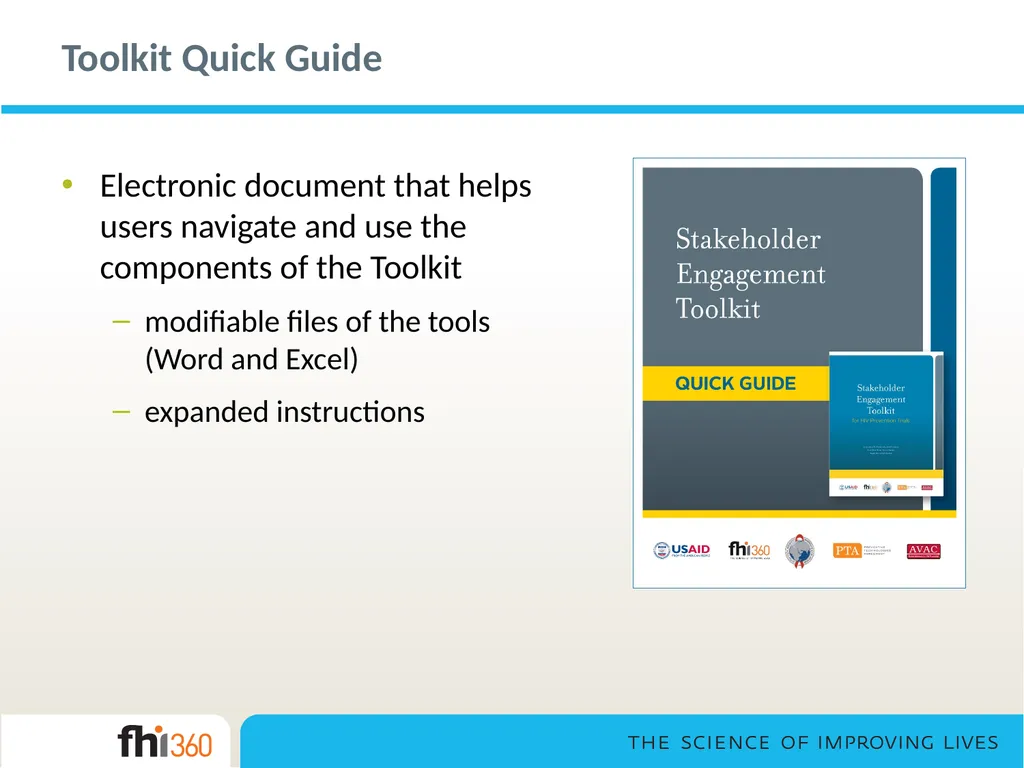 Stakeholder Engagement— Toolkit Orientation and - slide 11 of 33
