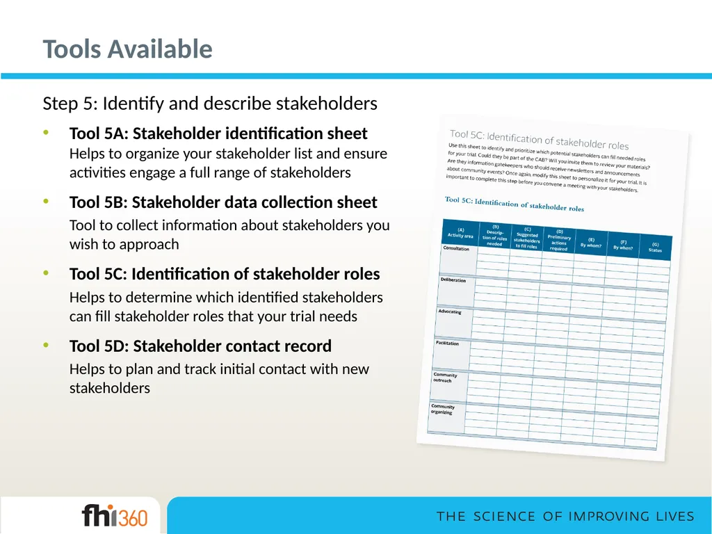 Stakeholder Engagement— Toolkit Orientation and - slide 10 of 33