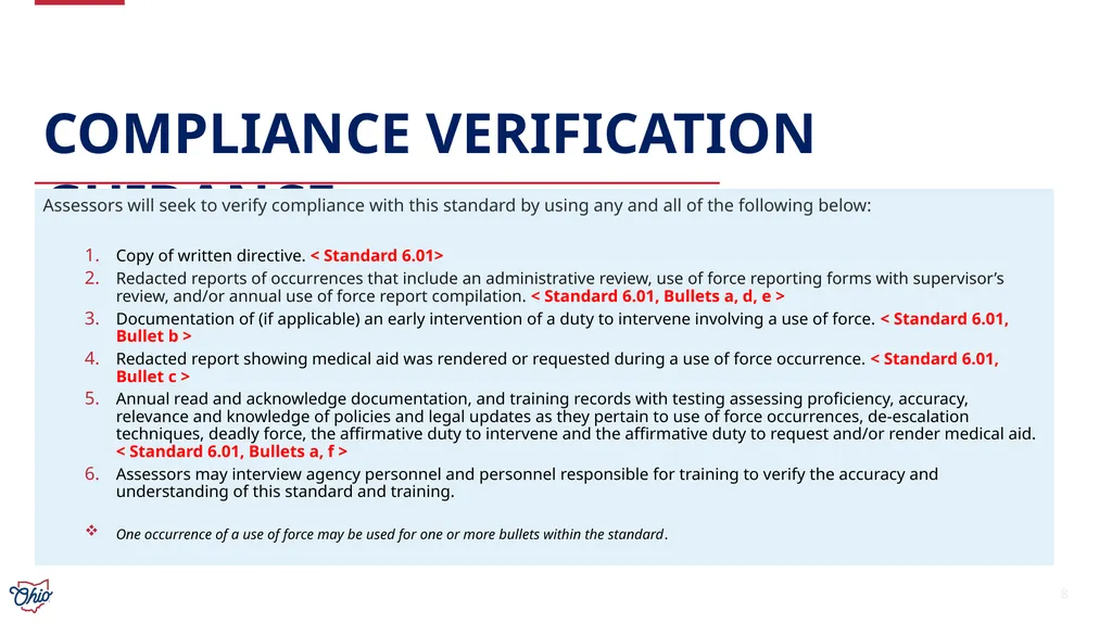 Ohio Collaborative Law Enforcement Accreditation - slide 8 of 13