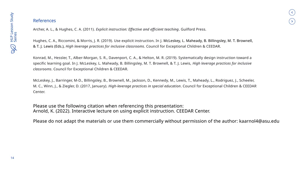 USE EXPLICIT INSTRUCTION HLP Lesson Study - slide 11 of 11