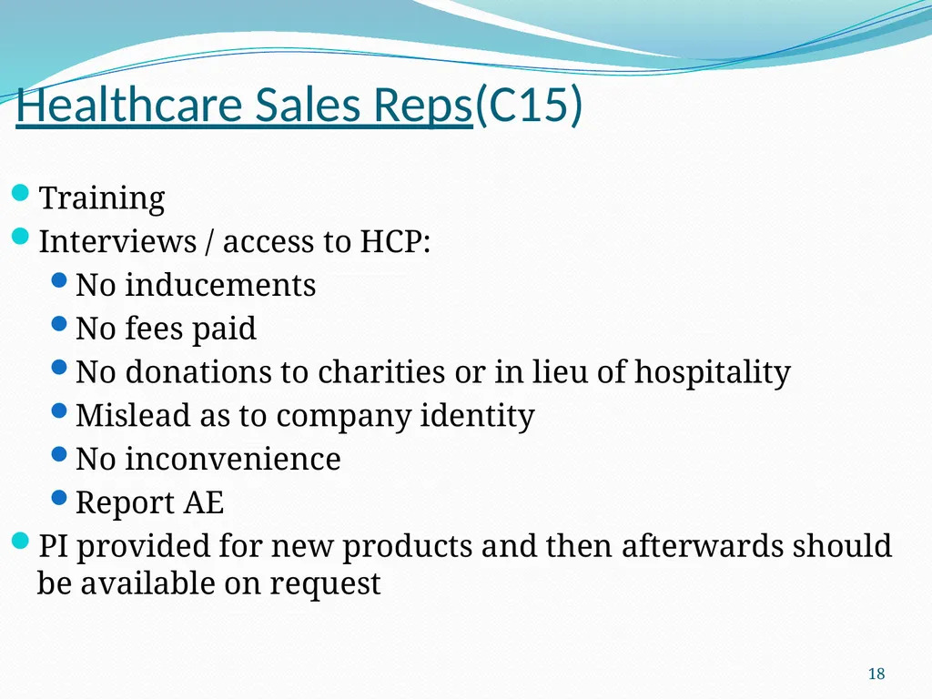 SA Marketing Code of Practice Steve Speller What - slide 18 of 29