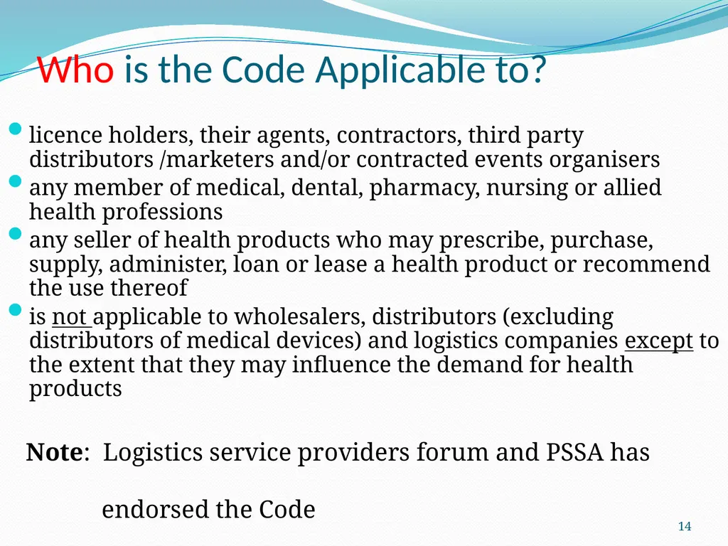 SA Marketing Code of Practice Steve Speller What - slide 14 of 29