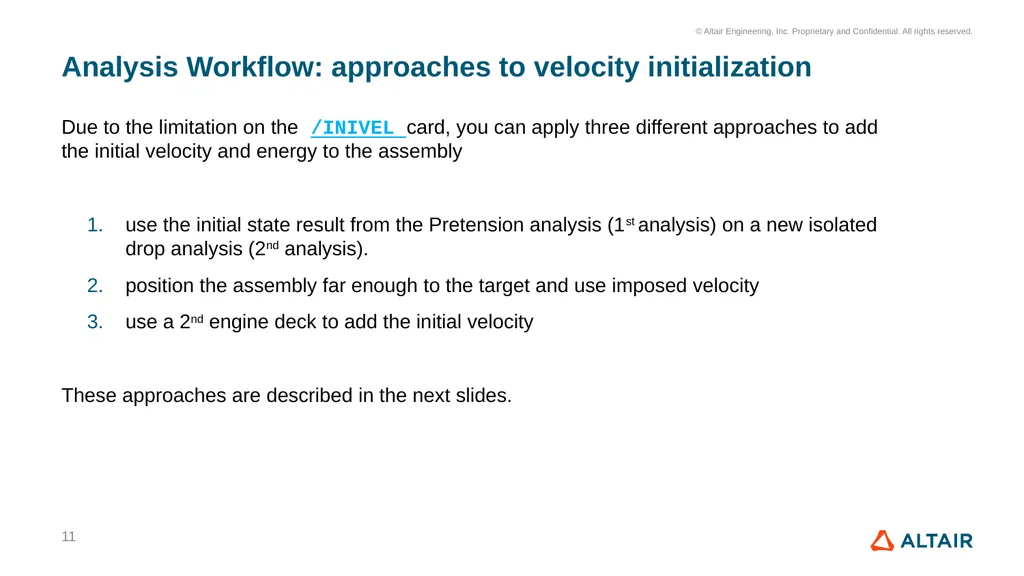 Tips & Tricks - 3D bolt pretension and Drop test - slide 11 of 22