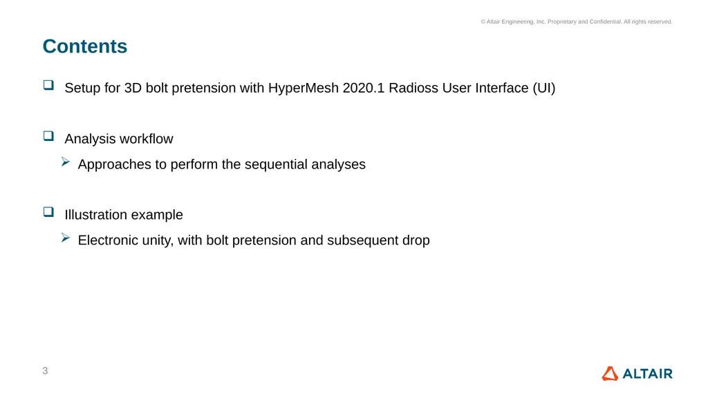 Tips & Tricks - 3D bolt pretension and Drop test - slide 3 of 22