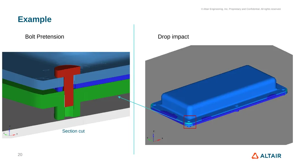 Tips & Tricks - 3D bolt pretension and Drop test - slide 20 of 22