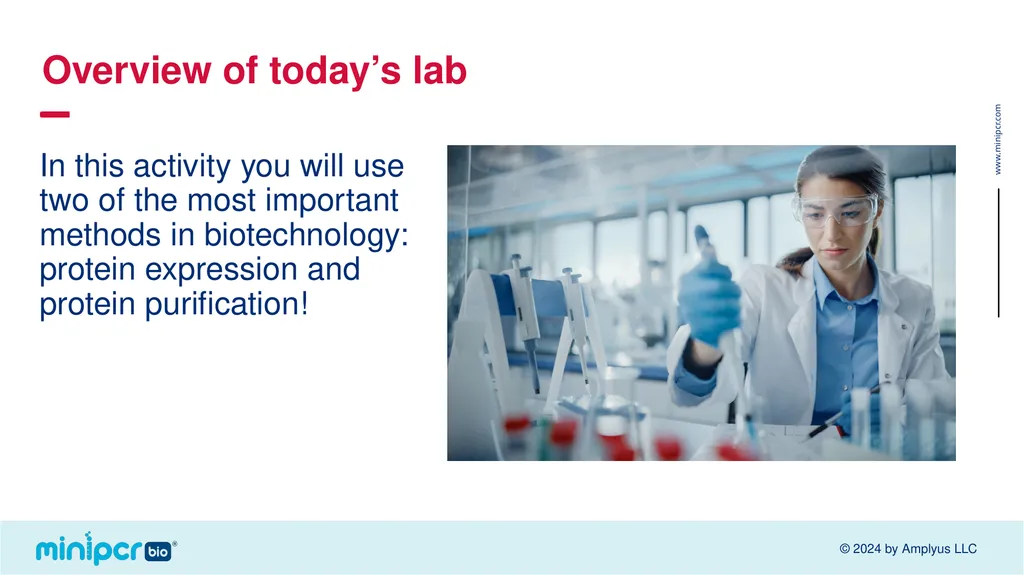 Biotech Skills Lab: Protein Expression and - slide 2 of 46