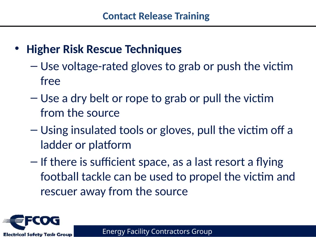 Subcontractor Electrical Safety Management (SESM) - slide 7 of 8