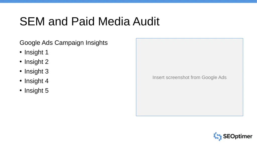 Digital Marketing Audit Insert Client Name Insert - slide 11 of 22