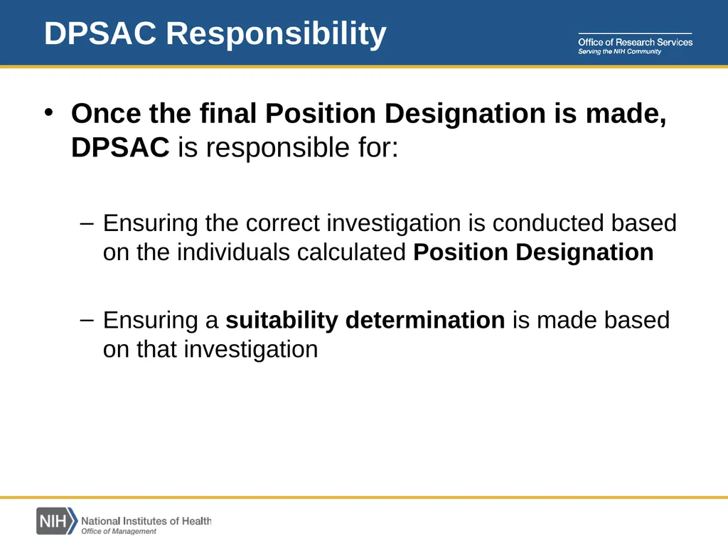 Position Designation Tool (PDT) Job Aid for NIH - slide 23 of 27