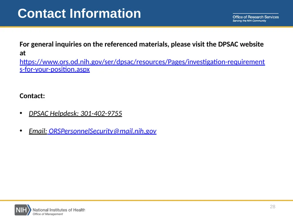 Position Designation Tool (PDT) Job Aid for NIH - slide 26 of 27