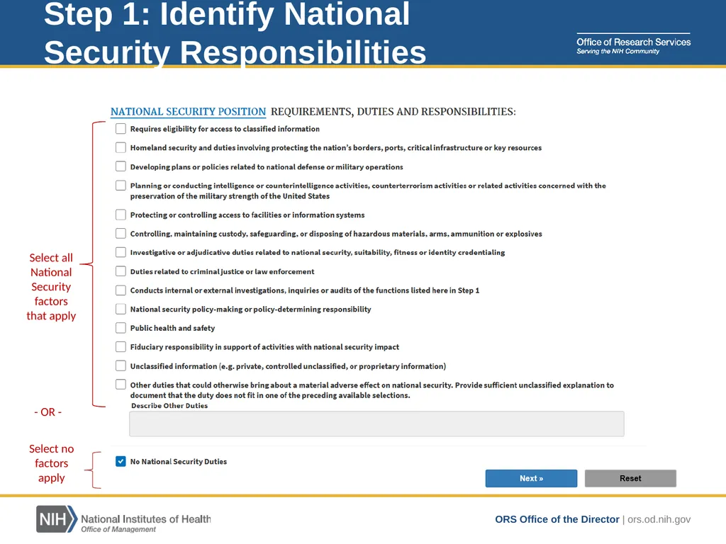 Position Designation Tool (PDT) Job Aid for NIH - slide 14 of 27